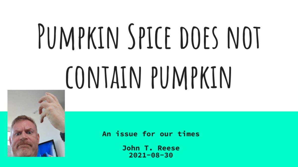 Thumbnail for Pumpkin Spice does not contain pumpkin