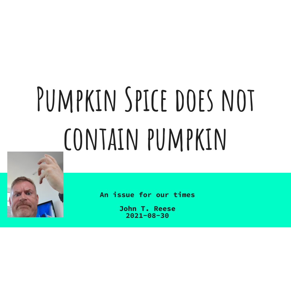 Thumbnail for Pumpkin Spice does not contain pumpkin