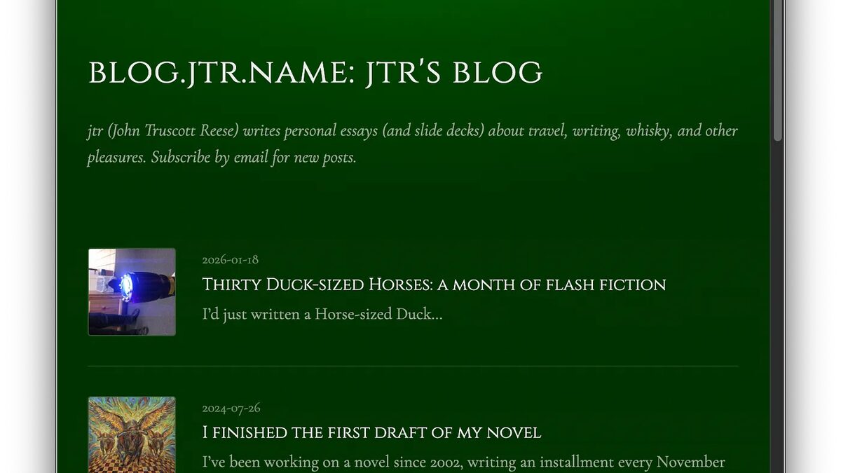Thumbnail for Grabbing My Blog and Going Home