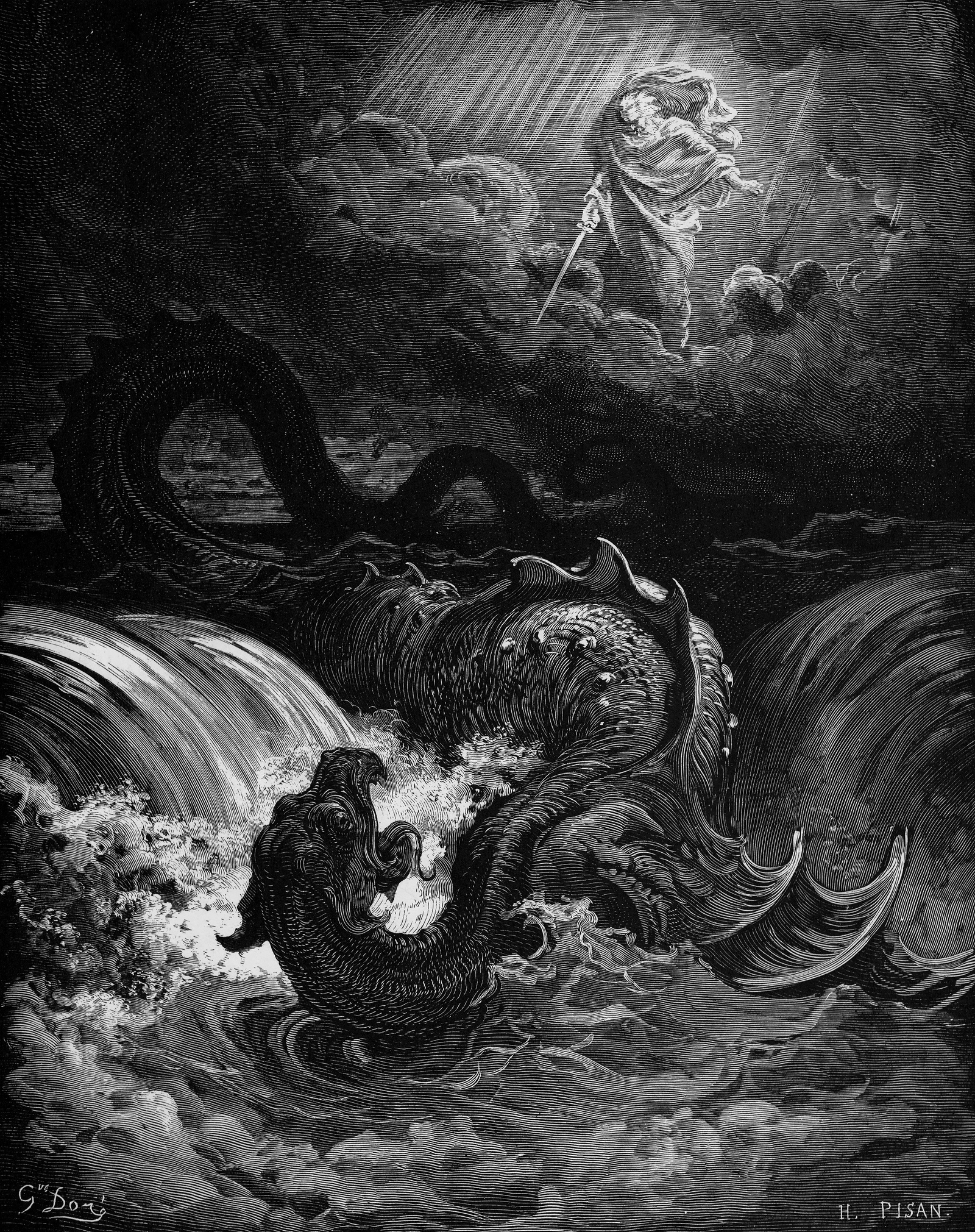 Destruction of Leviathian, Gustave Doré