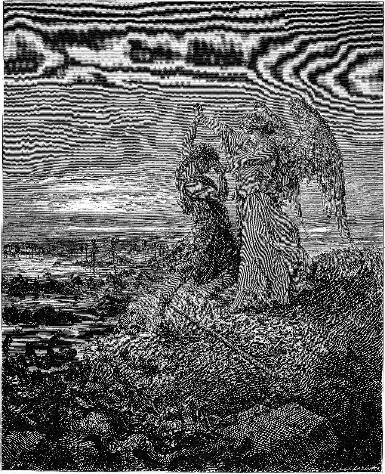 Jacob Wrestles with the Angel, Gustave Doré