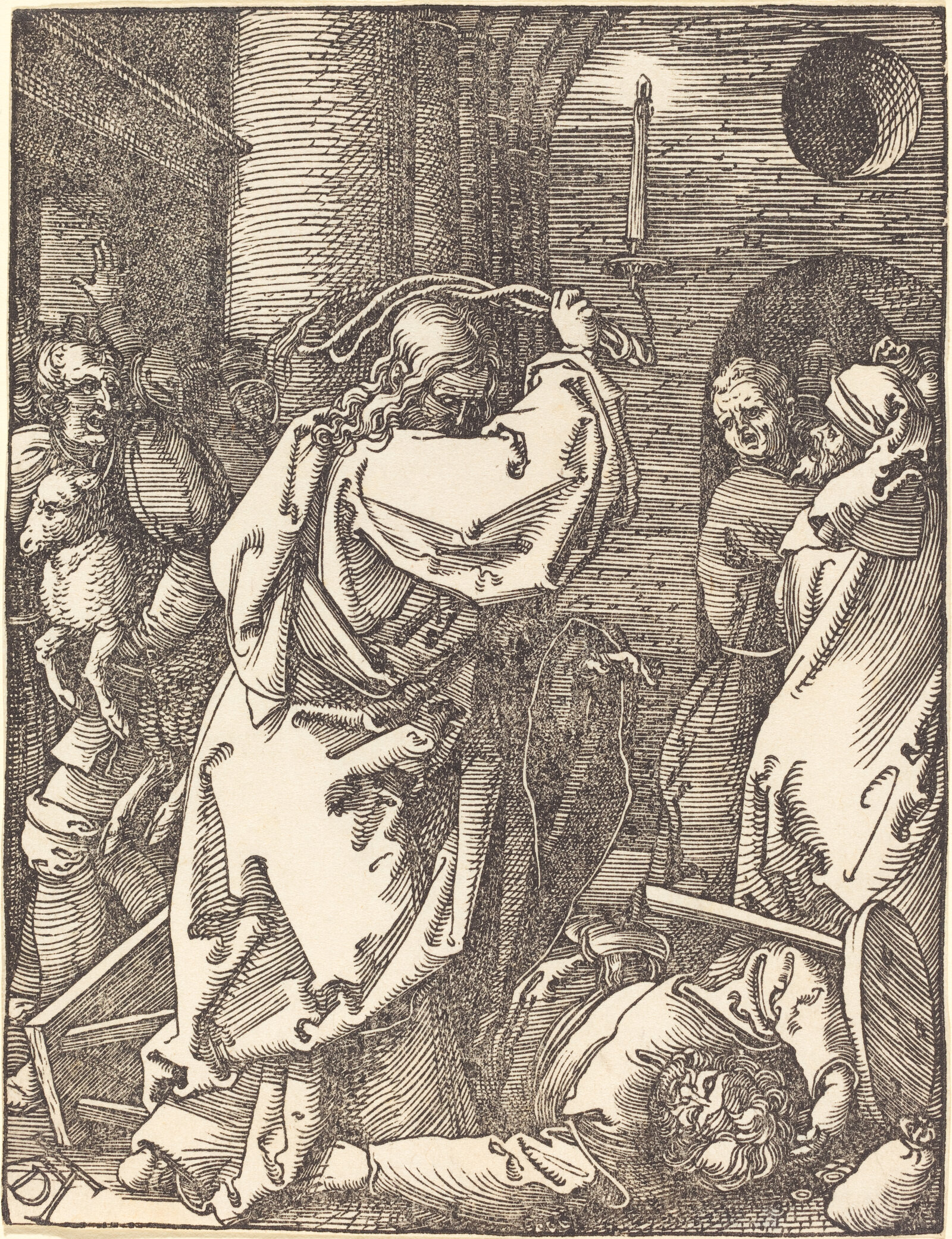 Christ Expelling the Moneylenders from the Temple, Albrecht Dürer
