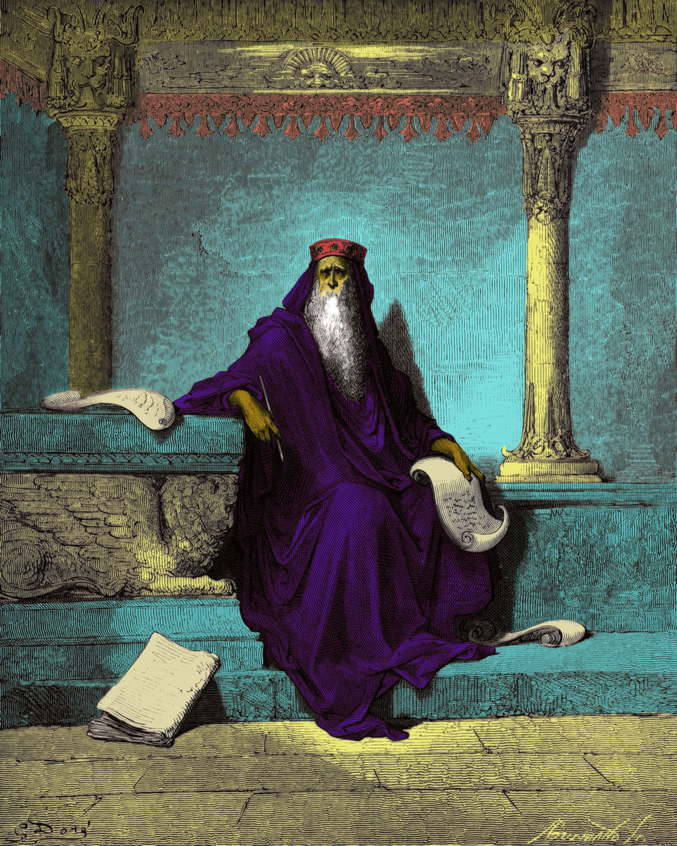 Colorized King Solomon in Old Age